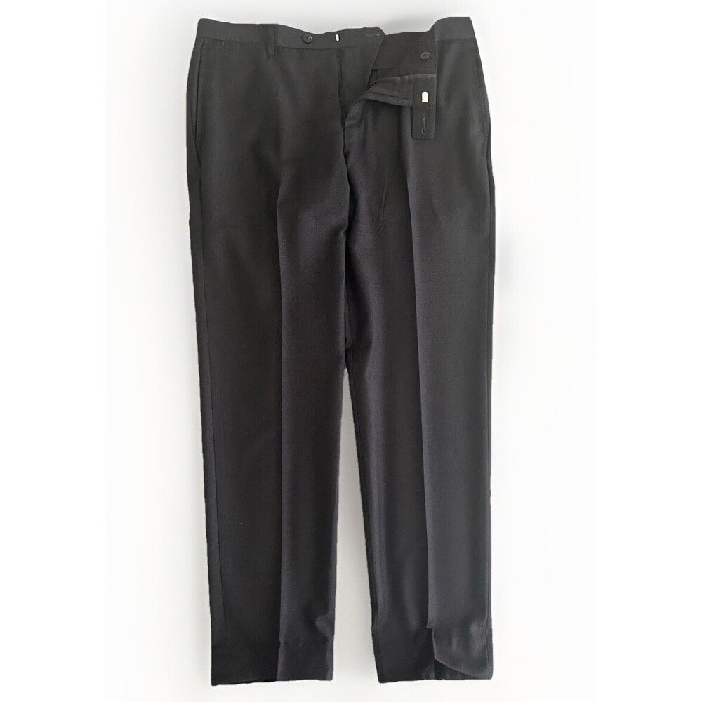 Billionaire Italian Couture Black Wool Trousers Pants Men’s Sz 36x28 Millan Rare